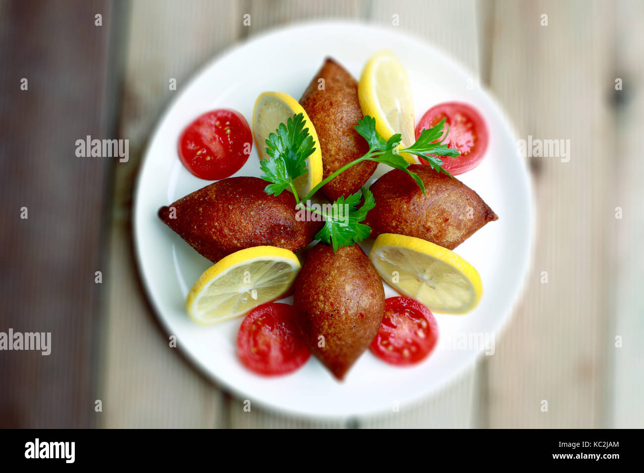 Kibbeh ist ein beliebtes Gericht in nahöstliche Küche Stockfoto