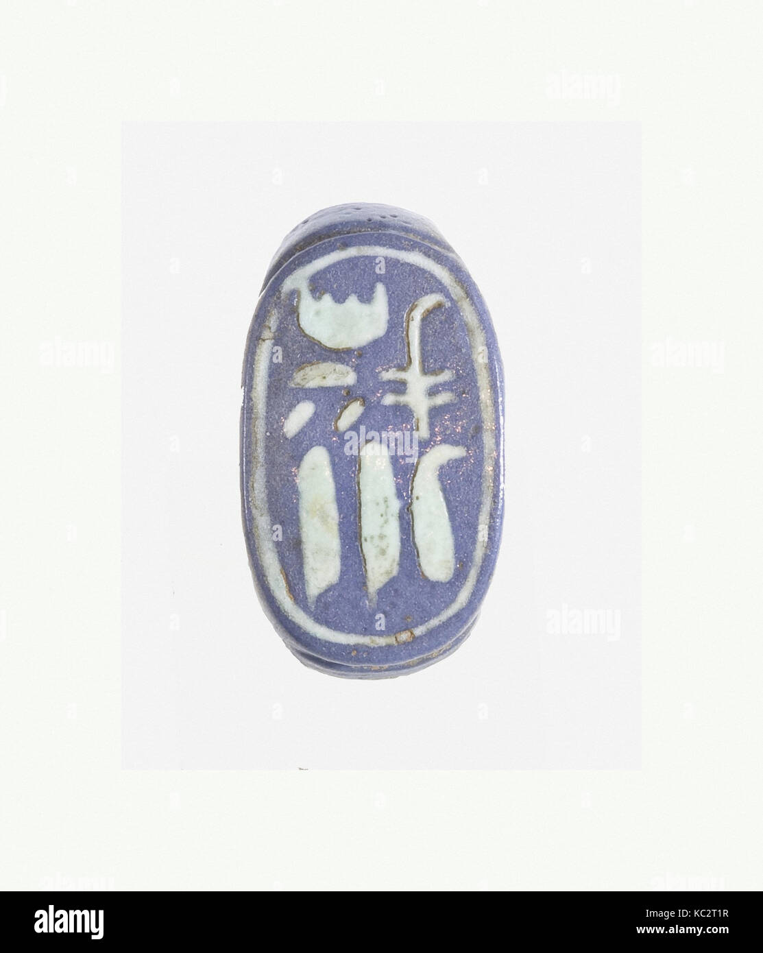 Ring für Königin Teje, Neues Reich, Dynastie 18 eingeschrieben, Ca. 1390 - 1353 v. Chr., aus Ägypten, Oberägypten, Theben, Malqata, Haus 2 Stockfoto
