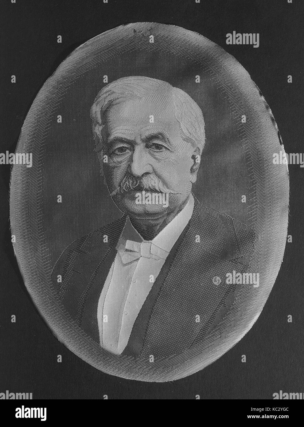 Ferdinand De Lesseps (1805 - 1894), Ca. 1888, Französisch, Seide, H.8 7/8x W. 6 7/8 Zoll (22,5 x 17,5 cm), Textiles-Woven Stockfoto