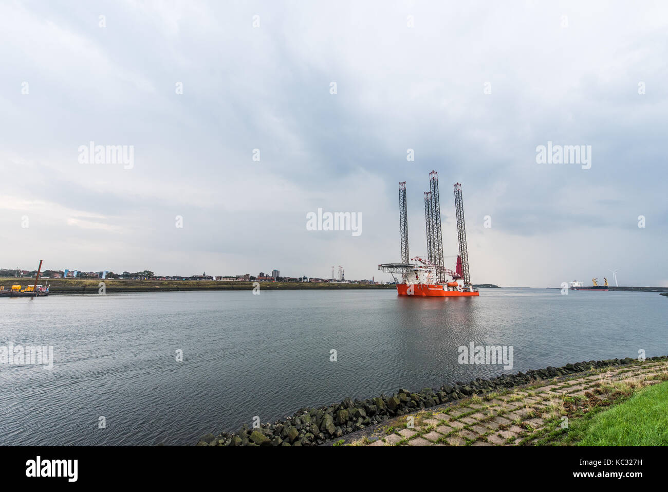 Die gms Bemühen in die Schlösser von ijmuiden Holland Stockfoto