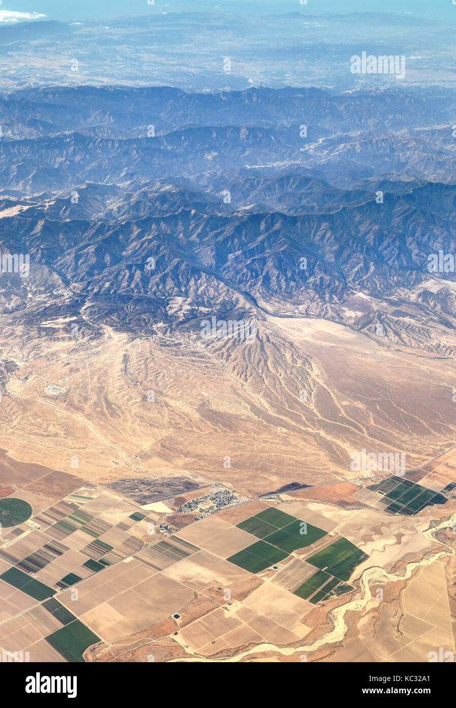 Wüste Landwirtschaft in Kalifornien Stockfoto