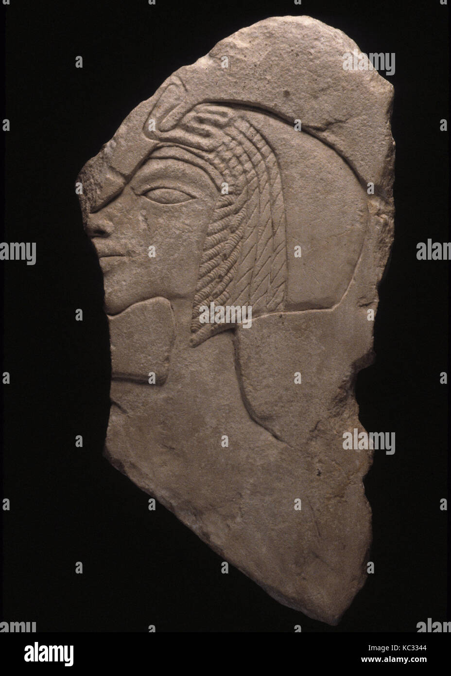 Testlauf der Queen's Head, auf der Rückseite des Falken Kopf, Ca. 1353 - 1336 v. Chr. Stockfoto