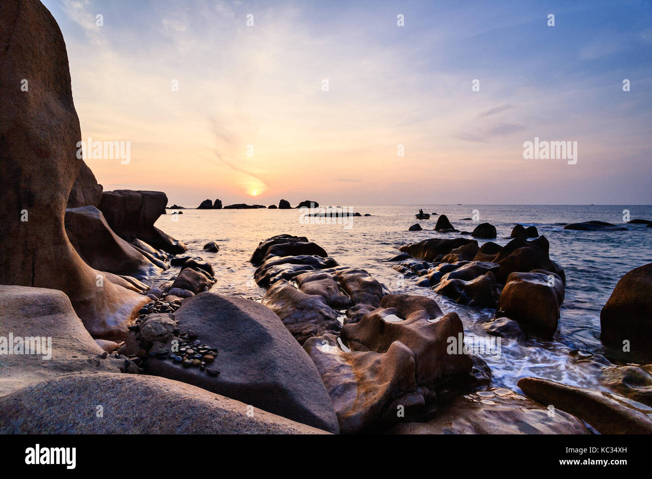 Co thach Strand ist wie eine Art Meisterwerk, dass die Natur gewährt Phong in Tuy, Binh Thuan, Vietnam. co thach ist ein neues Ziel für Fotografen Stockfoto