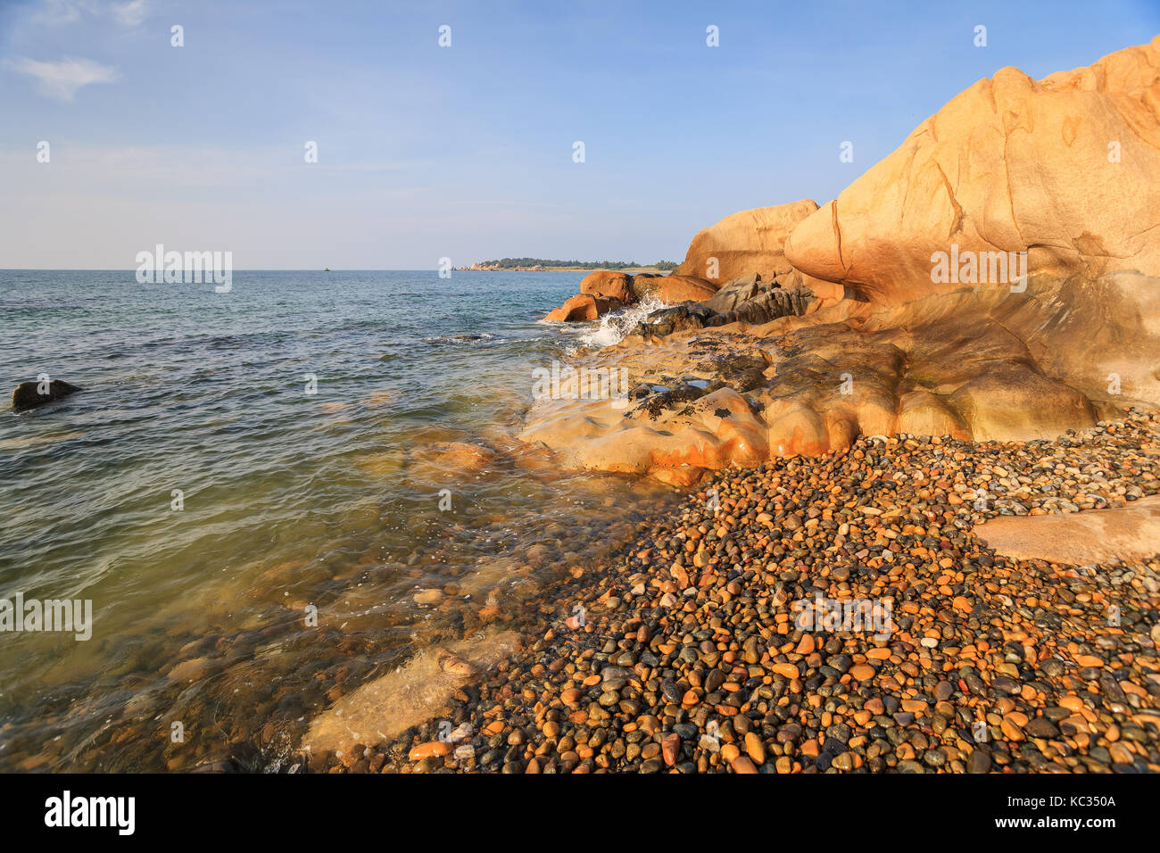 Co thach Strand ist wie eine Art Meisterwerk, dass die Natur gewährt phong Distrikt Tuy, Binh Thuan Provinz Stockfoto