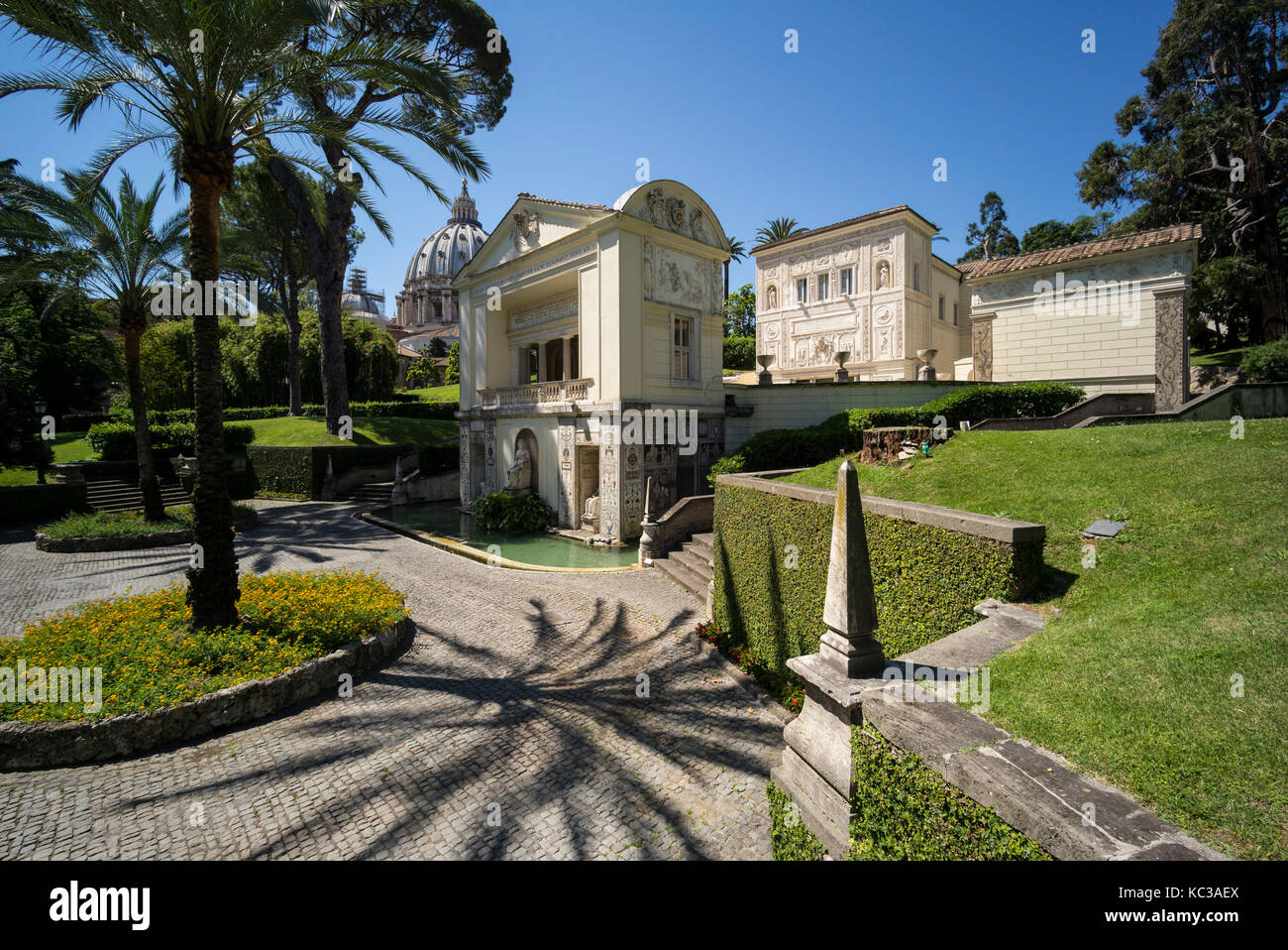 Rom. Italien. Casina Pio IV (Villa Pia), Heimat der Päpstlichen Akademie der Wissenschaften, die in den Vatikanischen Gärten. Giardini Vaticani, entworfen von Pirro Ligor Stockfoto