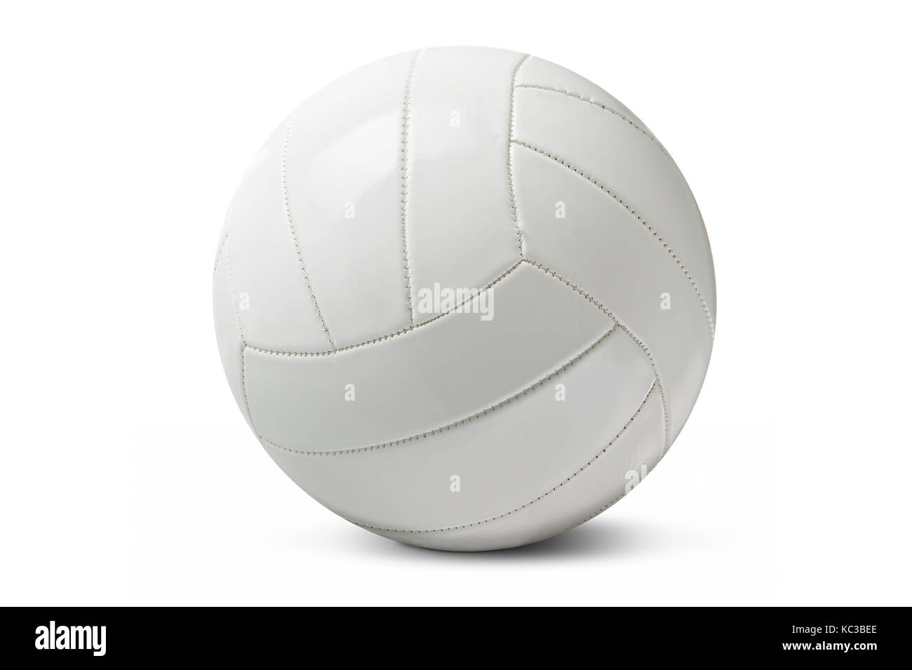 Weiß isoliert Volleyball über einem weißen Hintergrund Stockfoto