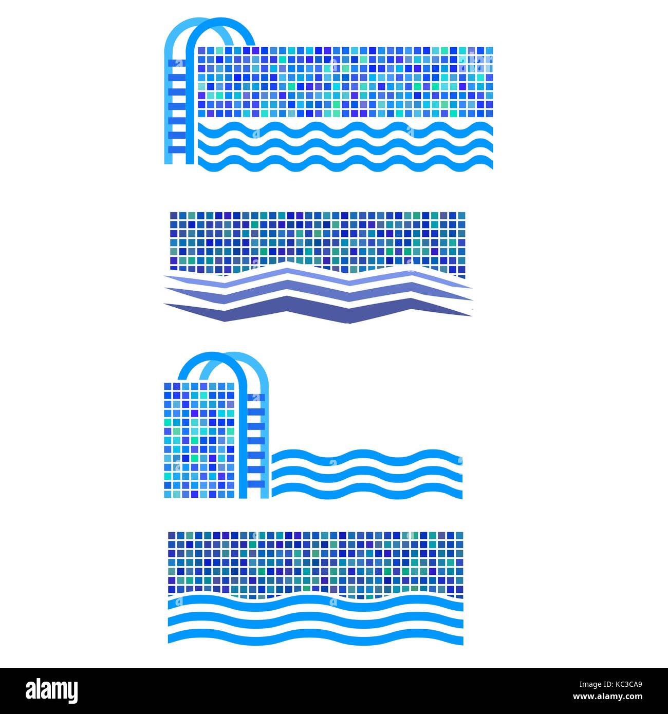 Set Symbol. Wasser Logo Stock Vektor