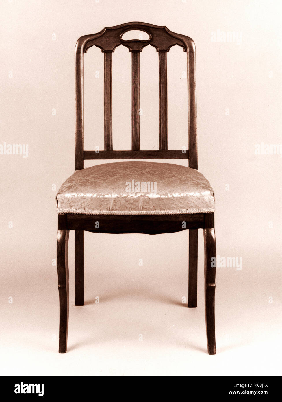 Side Chair, 1835-50, in New York, USA, US-amerikanischen, Eiche, 34 5/8 x 17 1/4 x 18 3/8 in. (87,9 x 43,8 x 46,7 cm Stockfoto