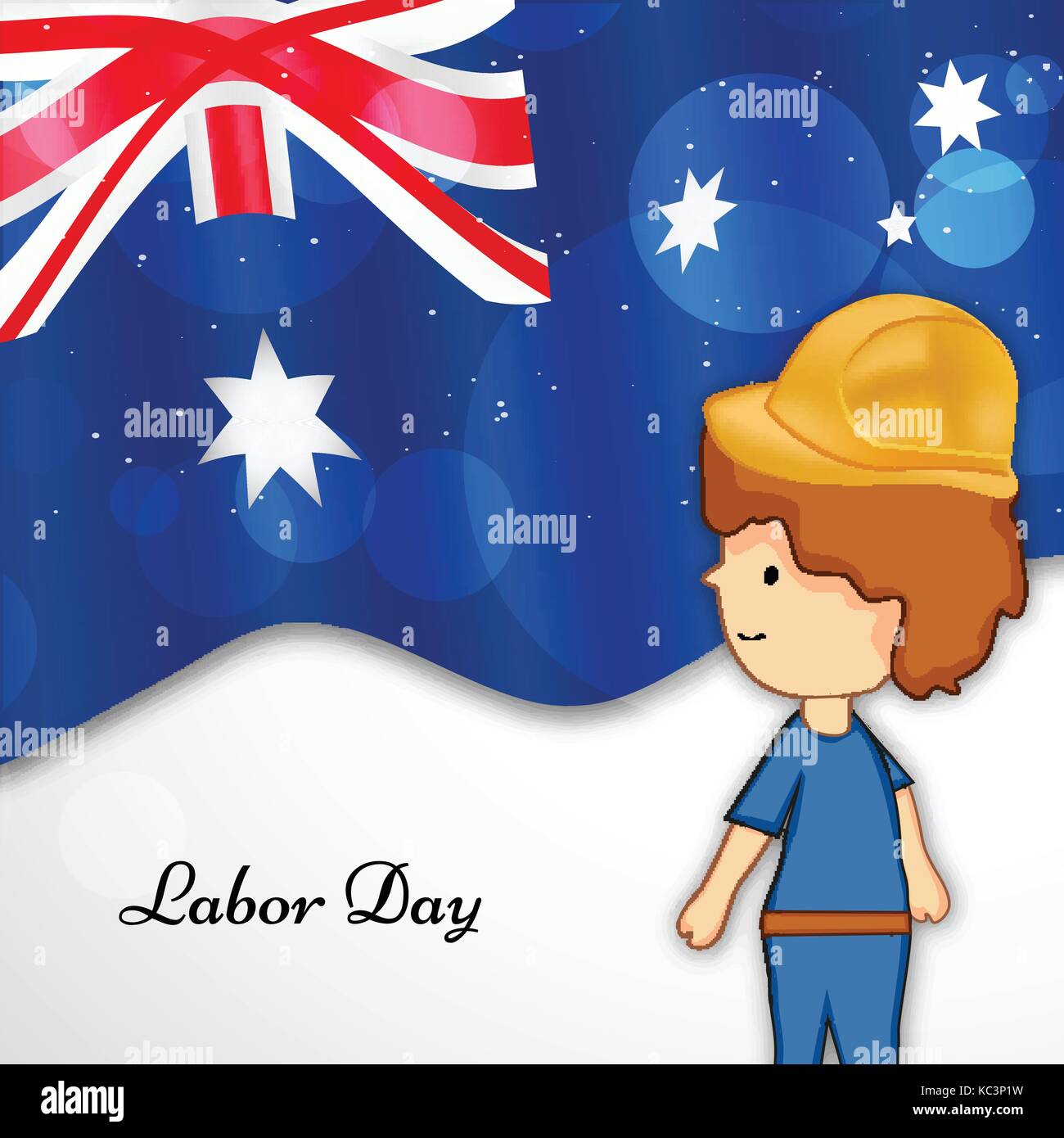 Abbildung der Elemente von Australien Tag der Arbeit Hintergrund Stock Vektor