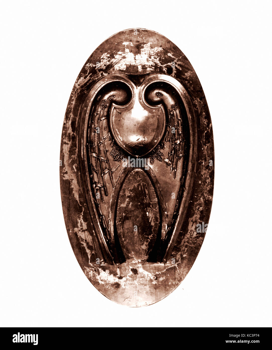 Full-size Muster für faksimiles von Vorder- und Rückseite des Griffs von Bryant Vase, Tiffany & Co., Ca. 1875 Stockfoto