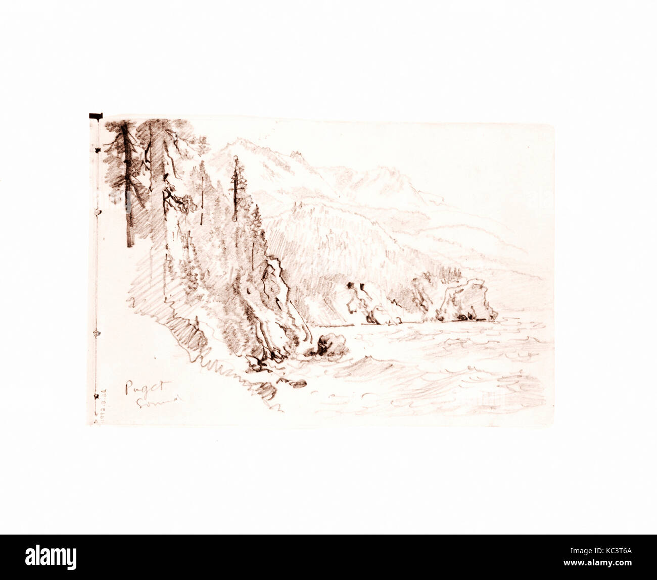 Puget Sound (aus dem Skizzenbuch X), Hennessy, William, 1885 Stockfoto