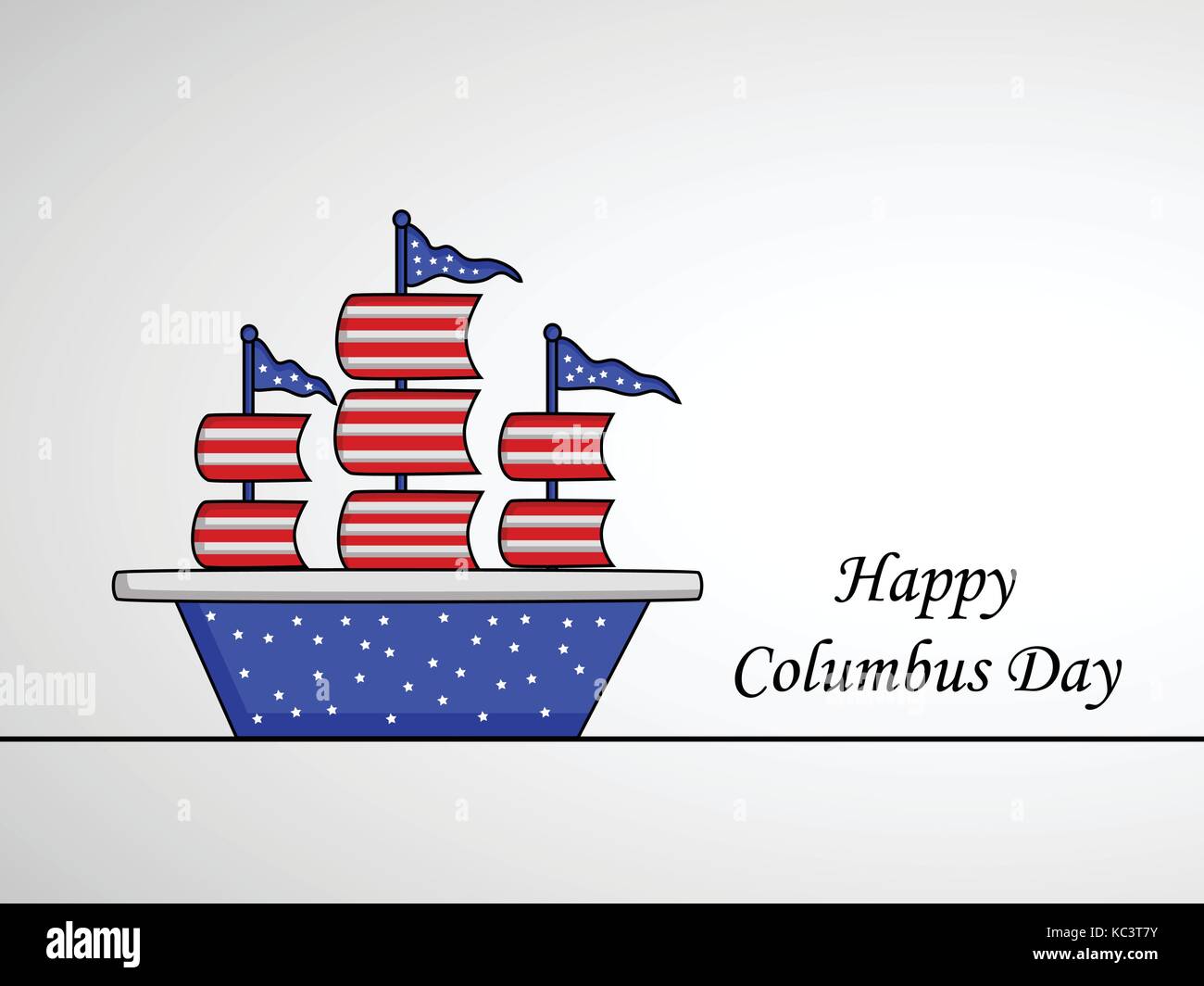 Abbildung: Columbus Day Hintergrund Stock Vektor