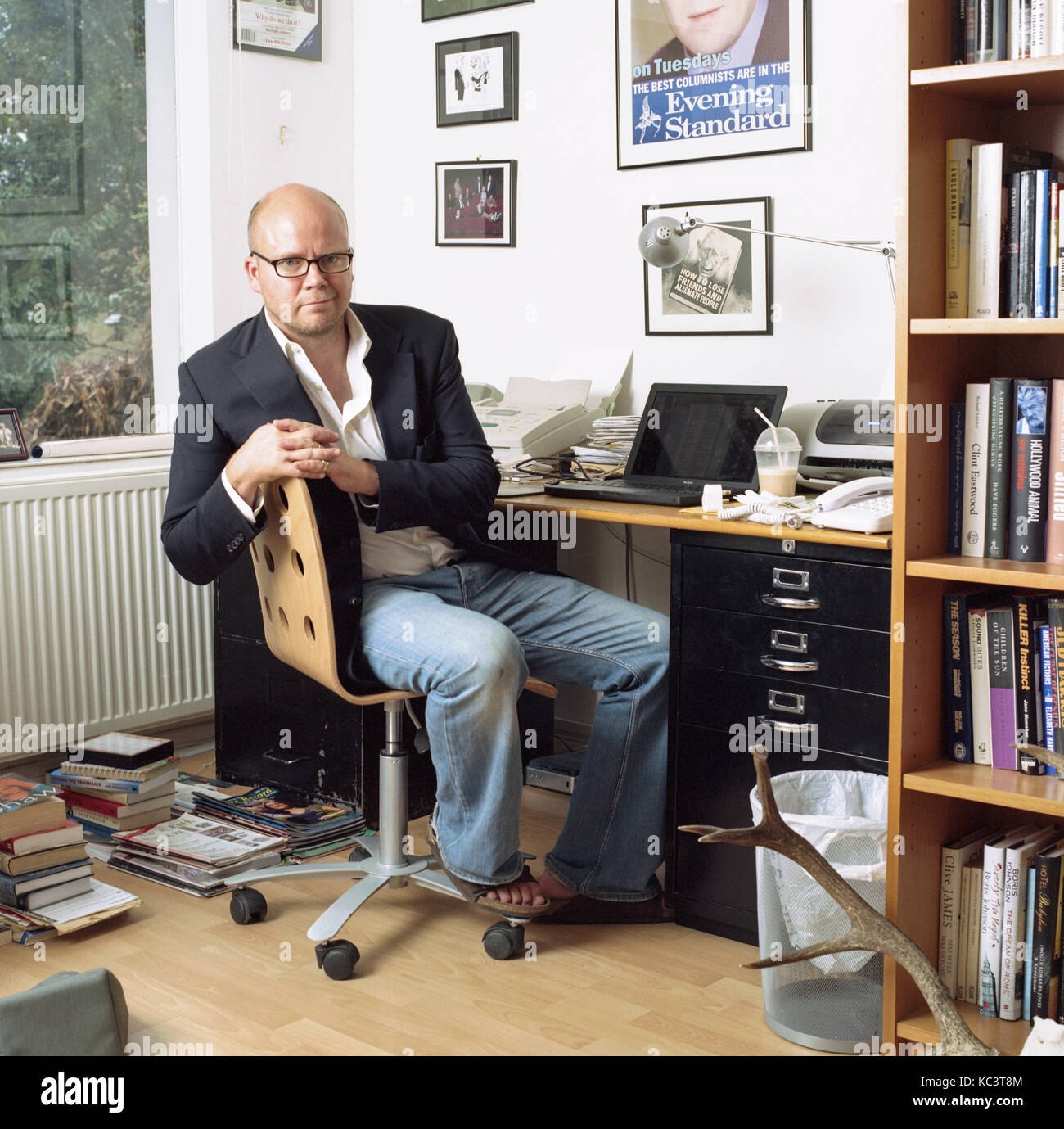 Toby Young, englischer Journalist und Autor in London England fotografiert, 7. August 2006 Stockfoto