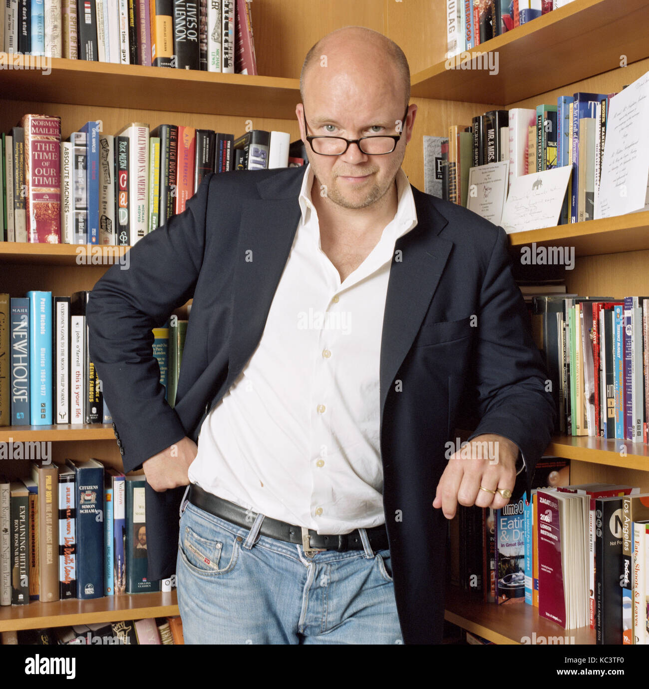 Toby Young, englischer Journalist und Autor in London England fotografiert, 7. August 2006 Stockfoto