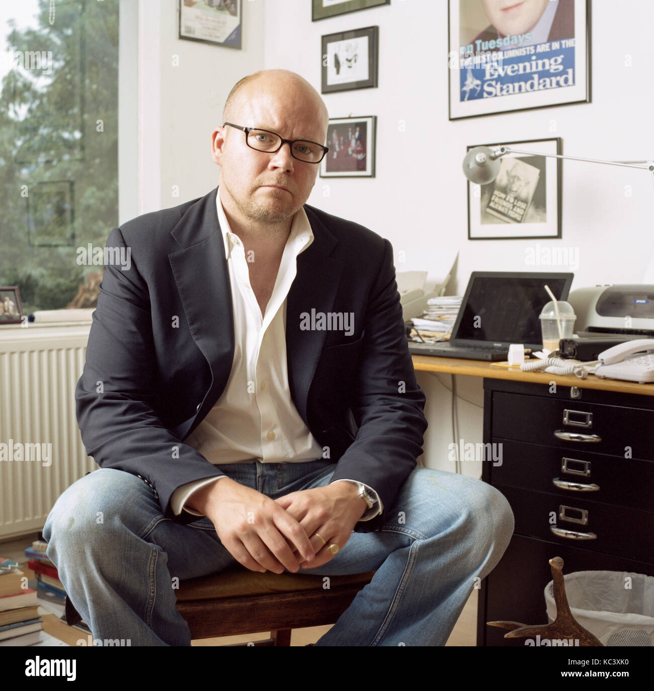 Toby Young, englischer Journalist und Autor in London England fotografiert, 7. August 2006 Stockfoto