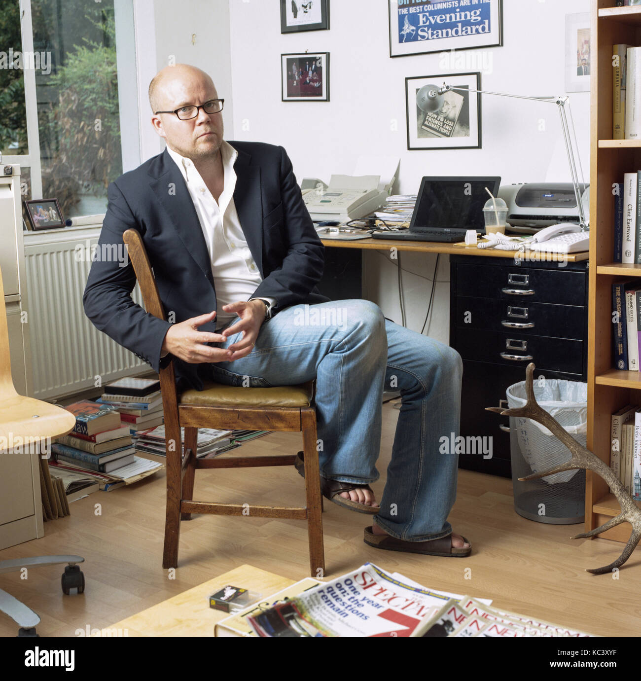 Toby Young, englischer Journalist und Autor in London England fotografiert, 7. August 2006 Stockfoto