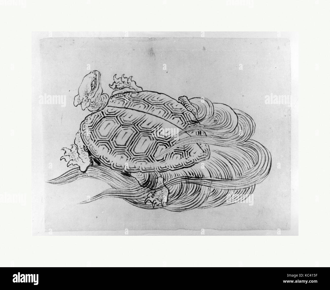 Sea Turtle (Emblem der Langlebigkeit), Katsushika Hokusai, 18. - 19. Jahrhundert zugeschrieben Stockfoto