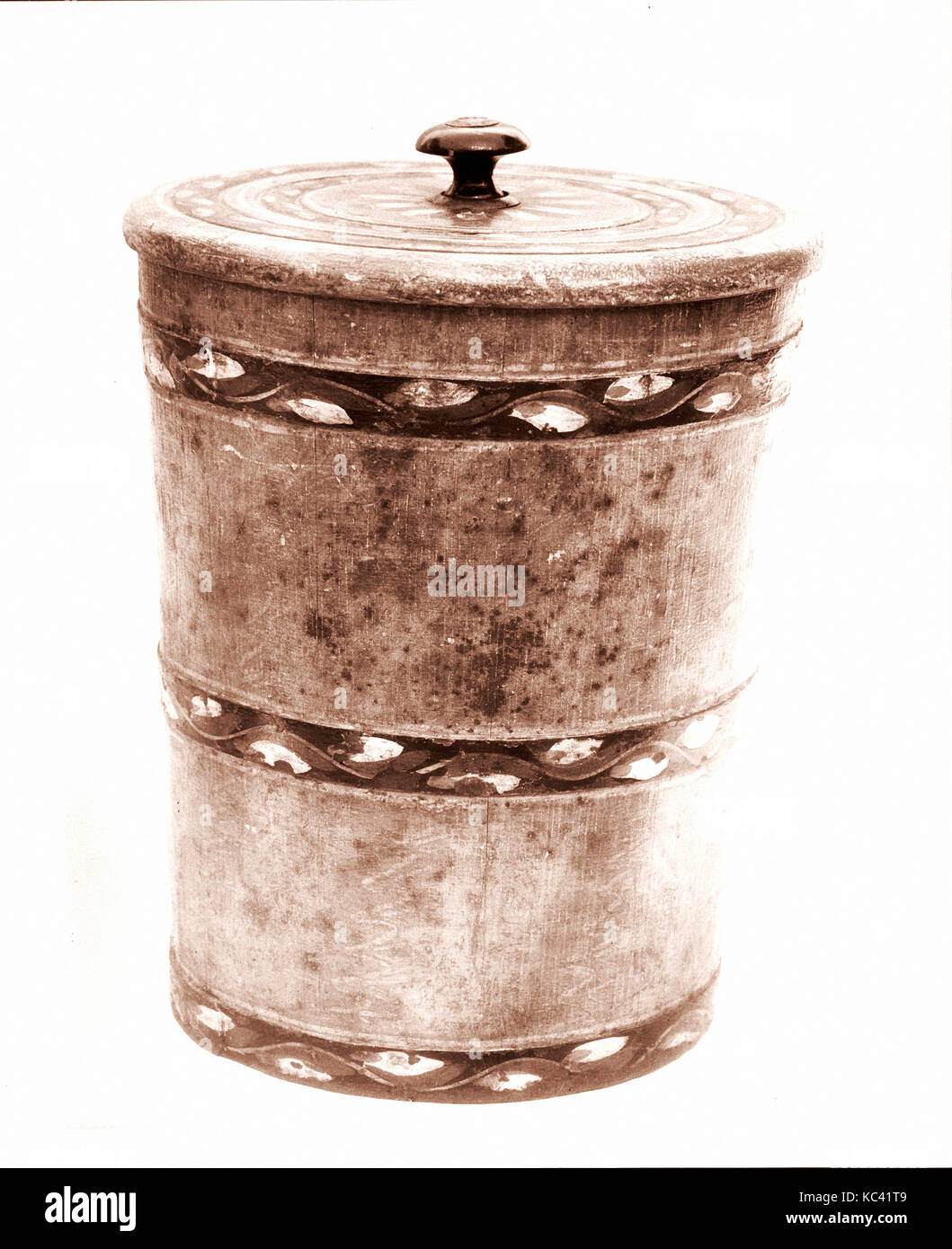 Zucker Barrel, 1825-50, in Lititz, Pennsylvania, USA, US-amerikanischen, Eiche, 10 1/4 x 7 1/2 x 7 1/2 in. (26 x 19,1 x 19,1 Stockfoto