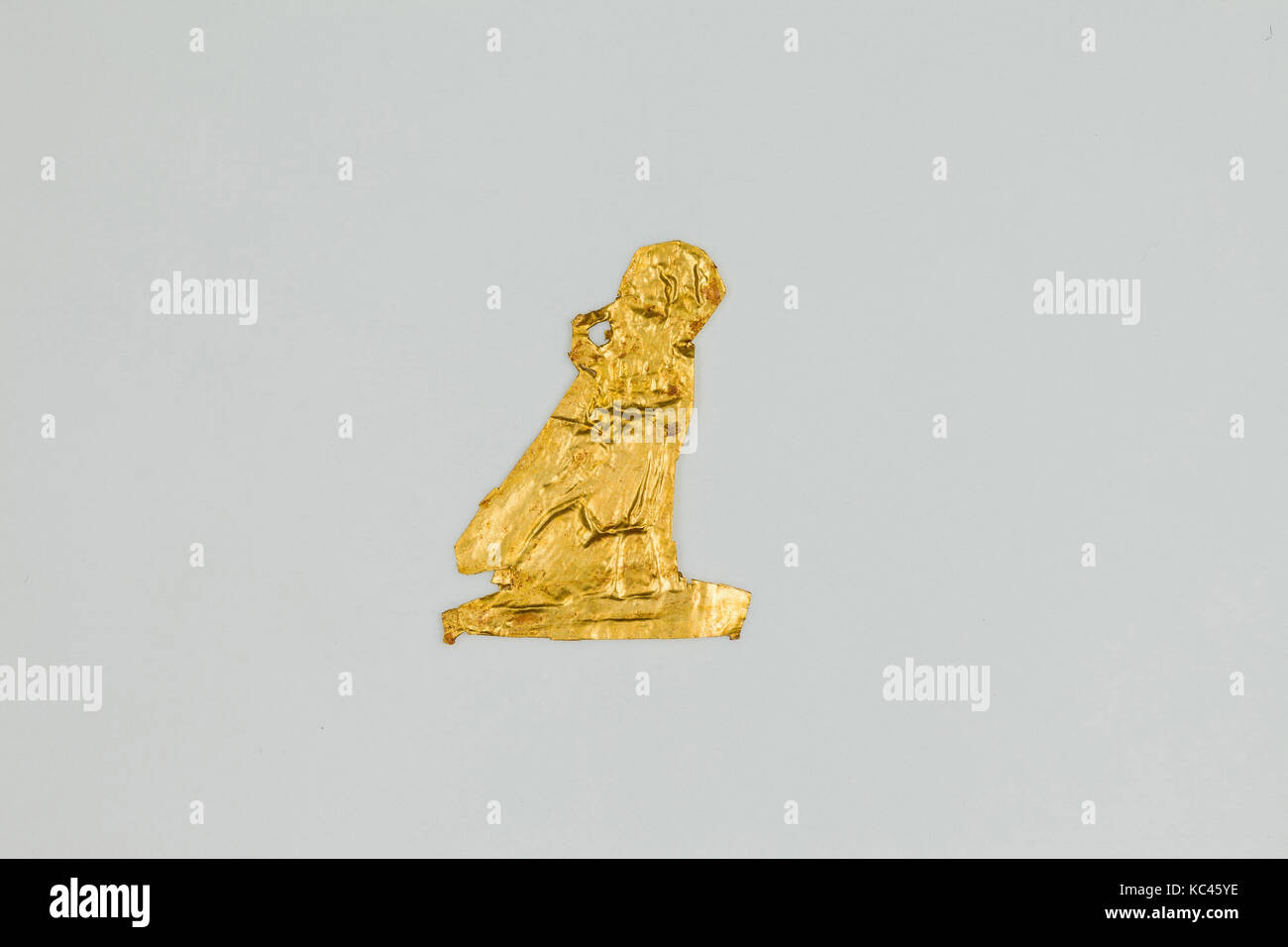 Ba-Vogel Amulett, Spätzeit, Dynastie 26 - 29, 664 - 380 v. Chr., aus Ägypten, Memphite Region, Saqqara, goldene Blatt, l. 1,7 cm (11/16 in Stockfoto