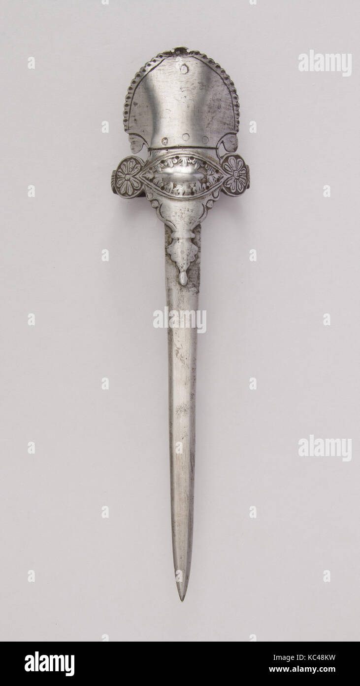 Handschuh Dolch (Para), 18. Jahrhundert, Südindische, Stahl, L. 13 3/4 in. (34,9 cm); W. 3 5/8 in. (9,2 cm); Wt. 9.7 oz. (275 g Stockfoto