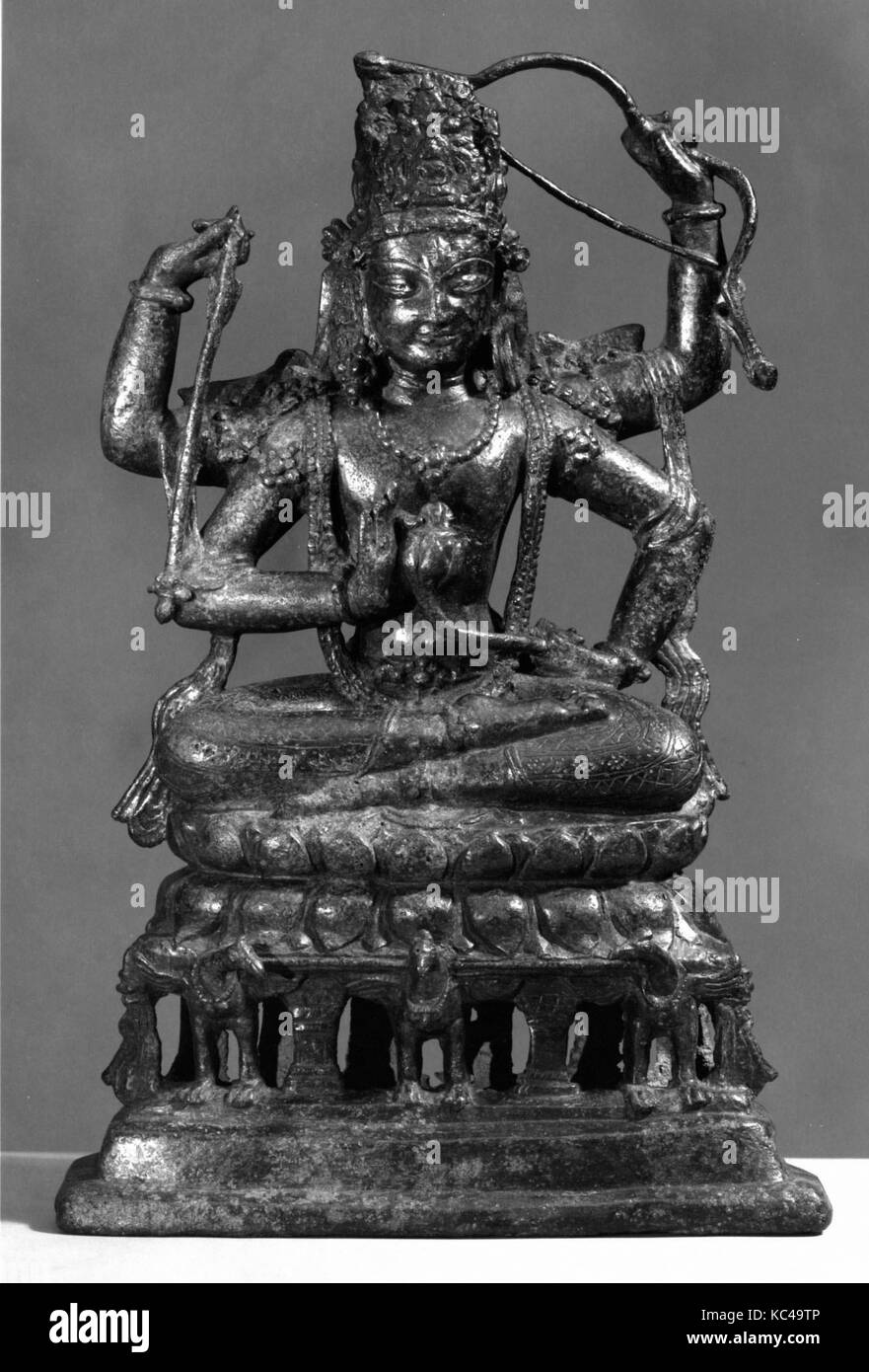 Vajradharma Lokeshvara, 9. Jahrhundert, Pakistan (NW Frontier Province, wahrscheinlich Swat Valley), Bronze mit silber Inlay, H.15 1/2 Stockfoto