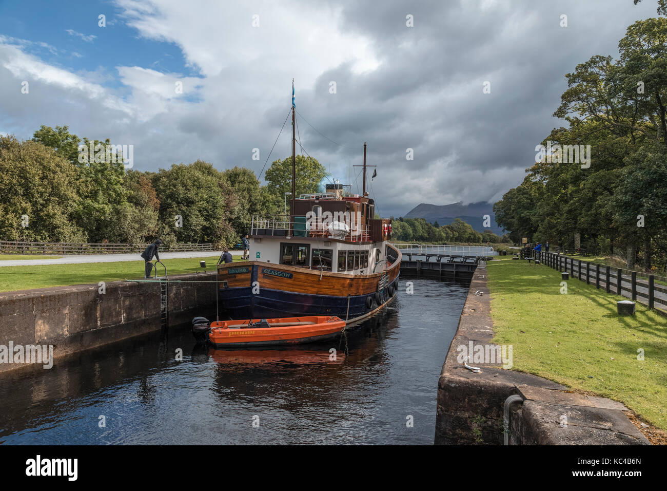 Corpach, Caledonian Canal, Highlands, Schottland, Vereinigtes Königreich Stockfoto