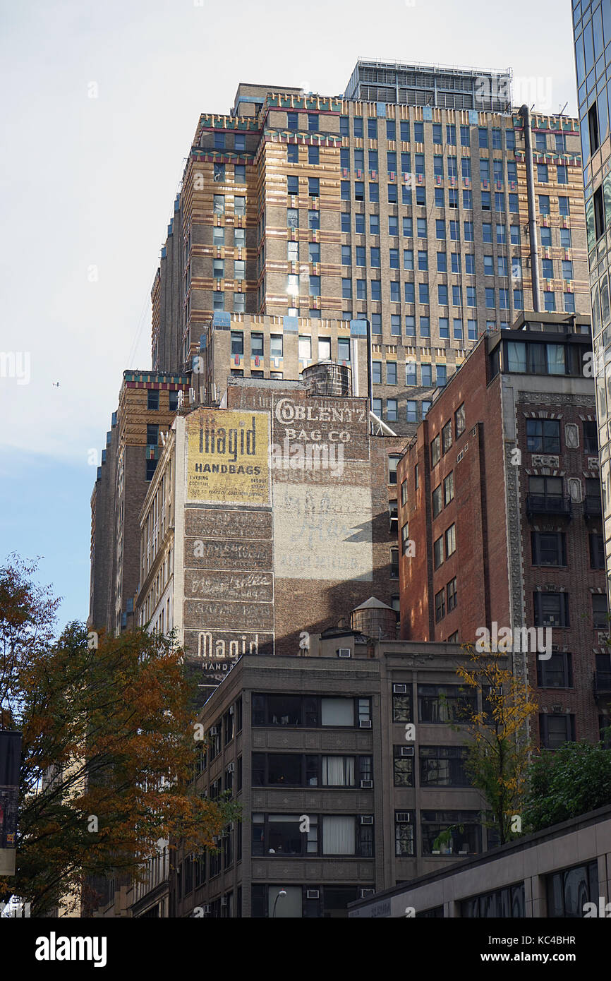 New York City Manhattan usa Skyline Himmel. Stockfoto