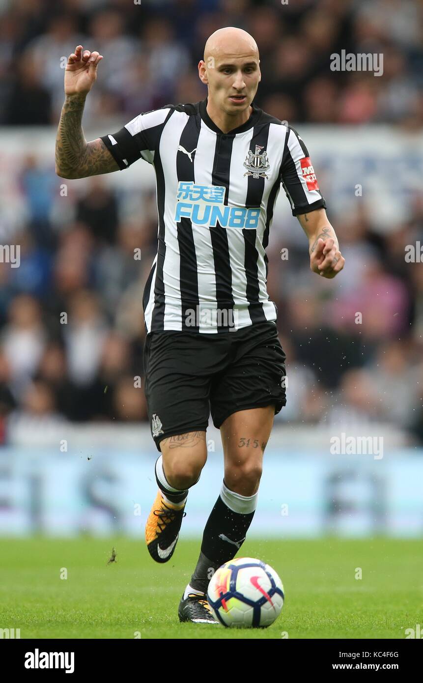 JONJO SHELVEY Newcastle United FC Newcastle United FC St. James Park Newcastle, England, 01. Oktober 2017 Stockfoto