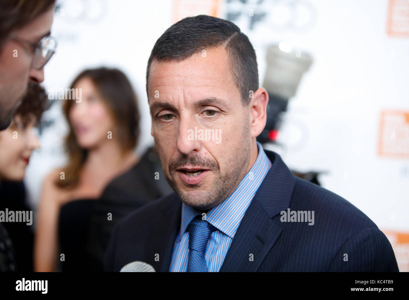 New York, USA. Oktober 2017. Adam Sandler besucht die nordamerikanische Premiere der Meyerowitz Stories während des New York Film Festivals 2017 am 1. Oktober 2017. Quelle: The Photo Access/Alamy Live News Stockfoto