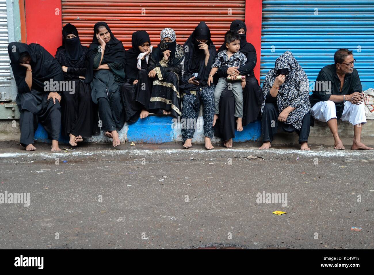 Muharram Teilnehmer in Kalkutta - 1. Oktober 2017 Stockfoto