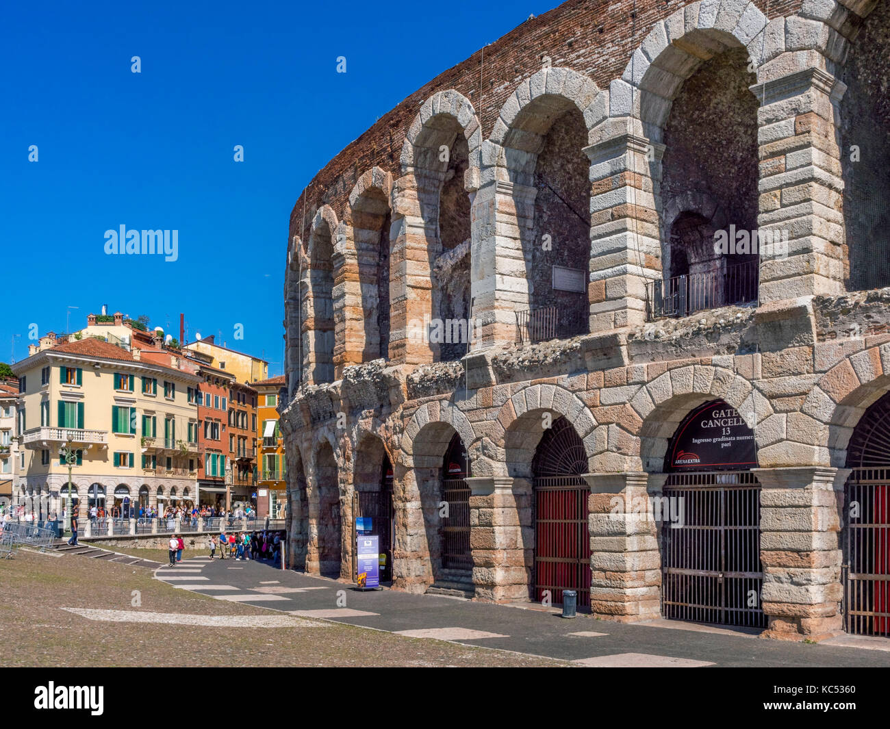 Arena von Verona an der Piazza Bra, Verona, Venetien, Italien, Europa Stockfoto