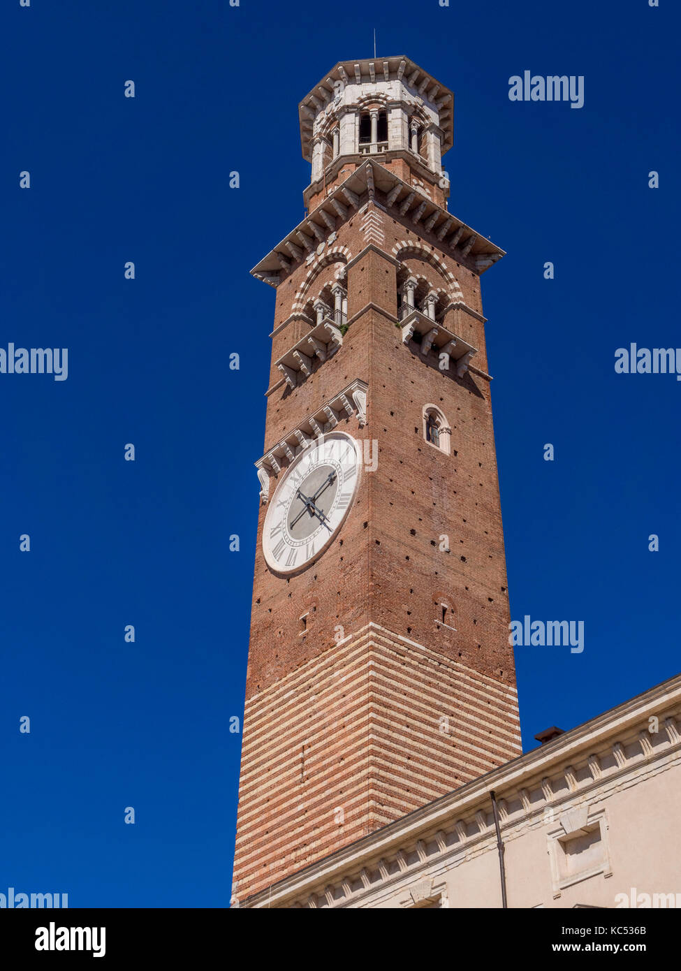 Torre Dei Lamberti, Verona, Venetien, Italien, Europa Stockfoto