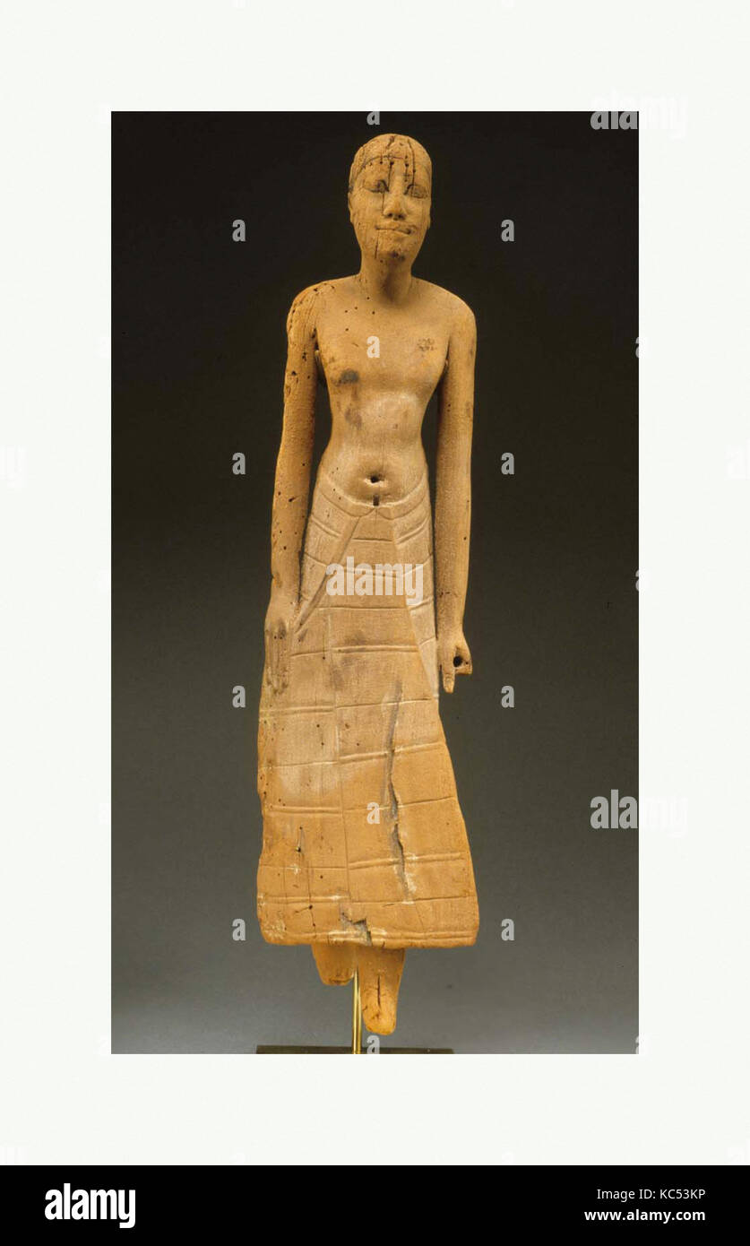 Stehende Mann, Alte Königreich, Dynastie 6-9, Ca. 2200 - 2100 v. Chr., aus Ägypten, Memphite Region, lisht Süd, Holz, 40 cm (15 3/4 in Stockfoto