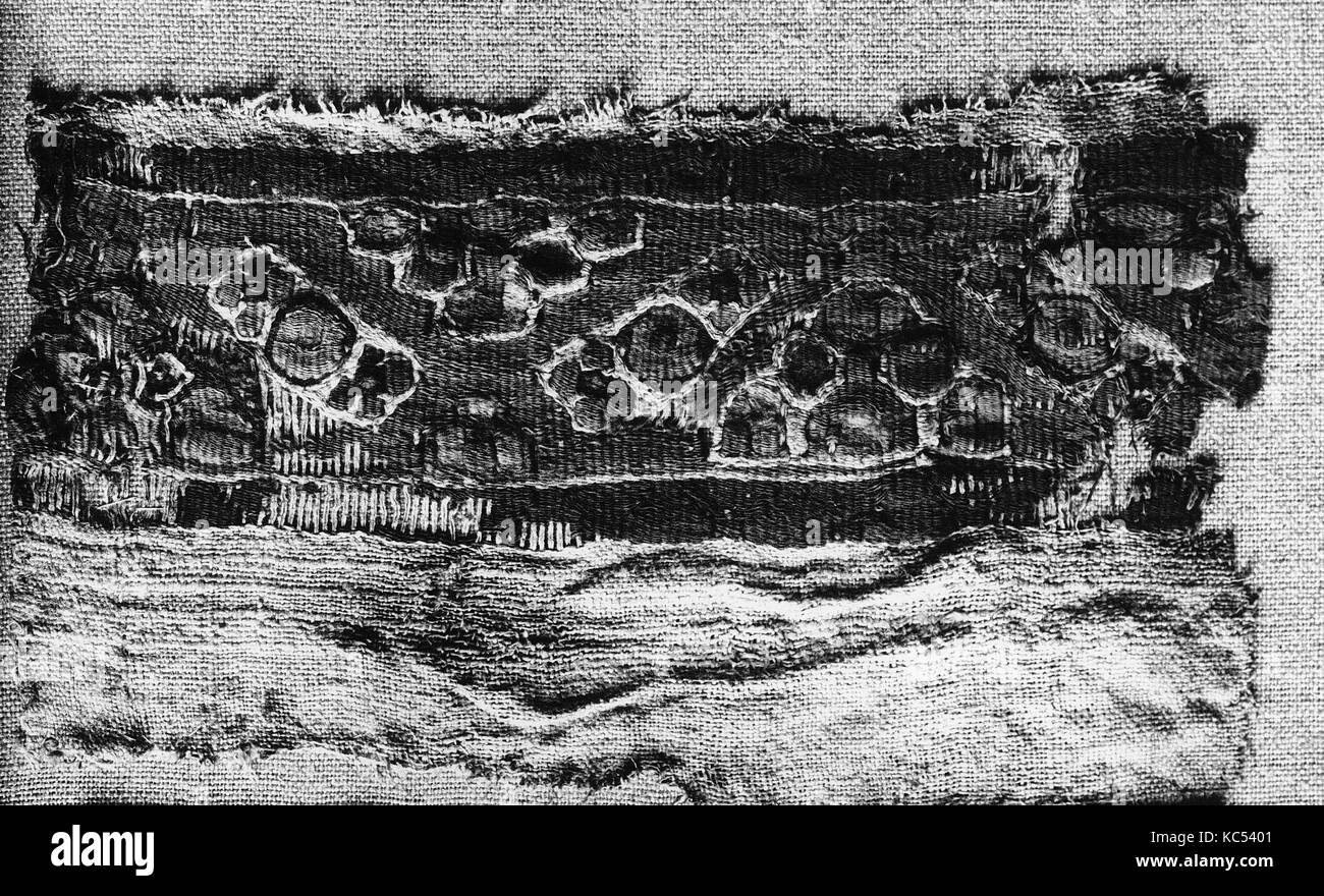 Fragment, 5.-6. Jahrhundert, nach Ägypten, Wolle, Leinen zugeschrieben; in Leinwandbindung, Gobelin-webart, 8 7/16 in. High 4 7/8 in. (21,5 Stockfoto