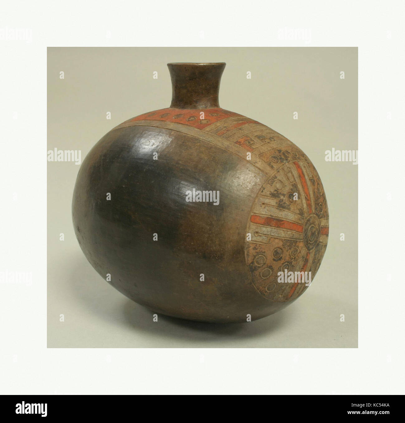 Single Auswurfkrümmer Flasche in der Melone Form, 5.-3. Jahrhundert v. Chr. Stockfoto