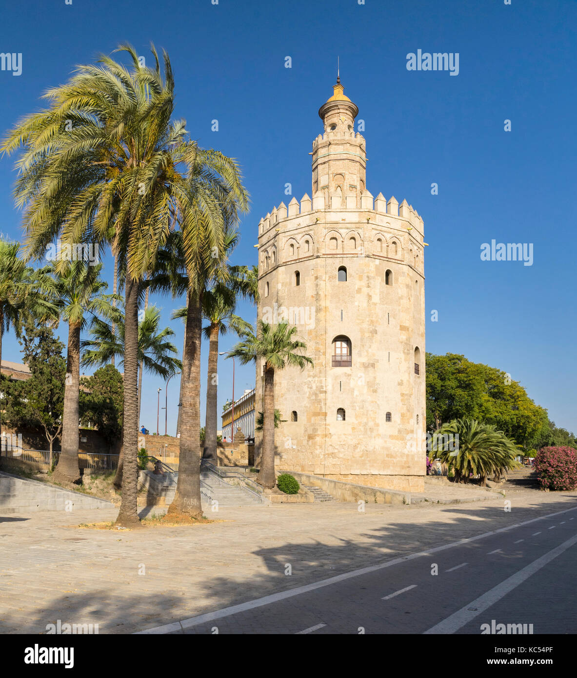 Torre del Oro, Sevilla, Andalusien, Spanien Stockfoto