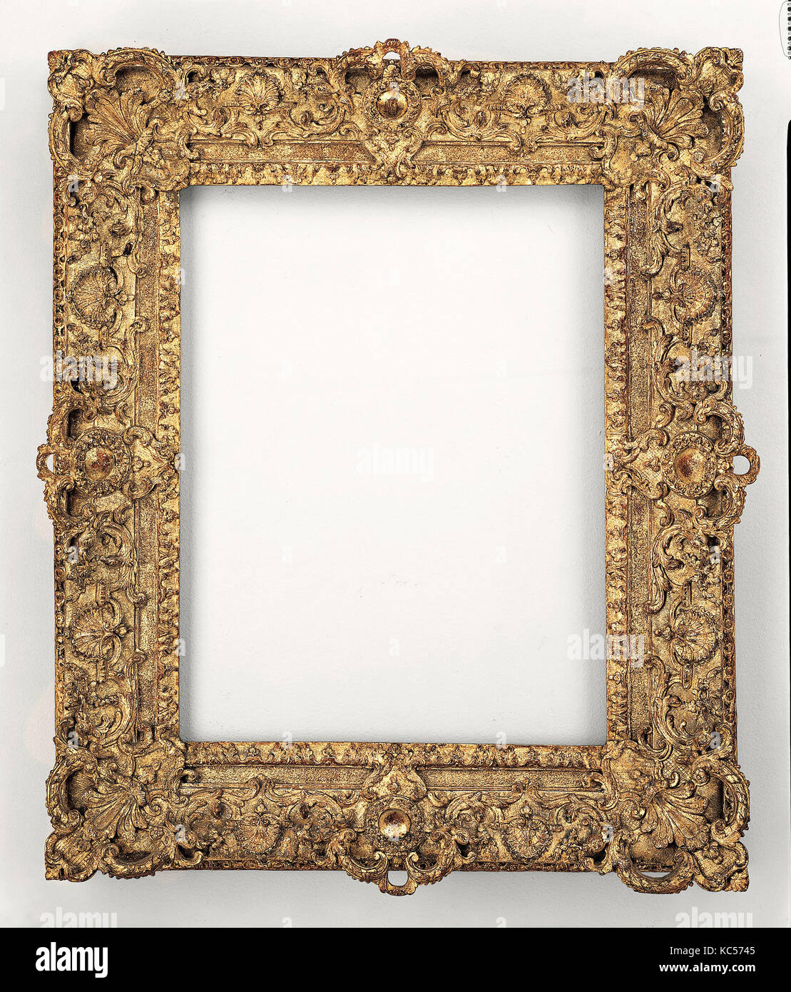 Ogee frame, Ca. 1720, Französisch, Eiche, 84 x 70,5, 56 x 42,8, 58,6 x 45,6 cm., Rahmen Stockfoto