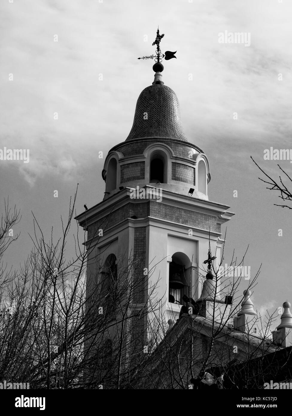 Kirchturm, Basílica Nuestra Señora del Pilar, Recoleta, Buenos Aires, Argentinien Stockfoto