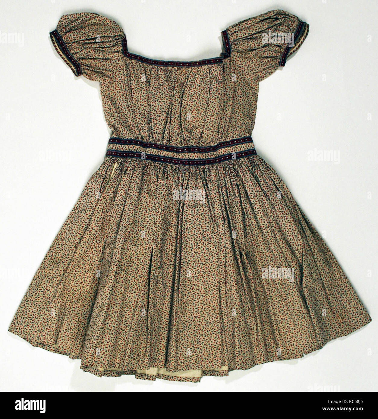 Kleid, Ca. 1863, Amerikanische, Baumwolle Stockfoto