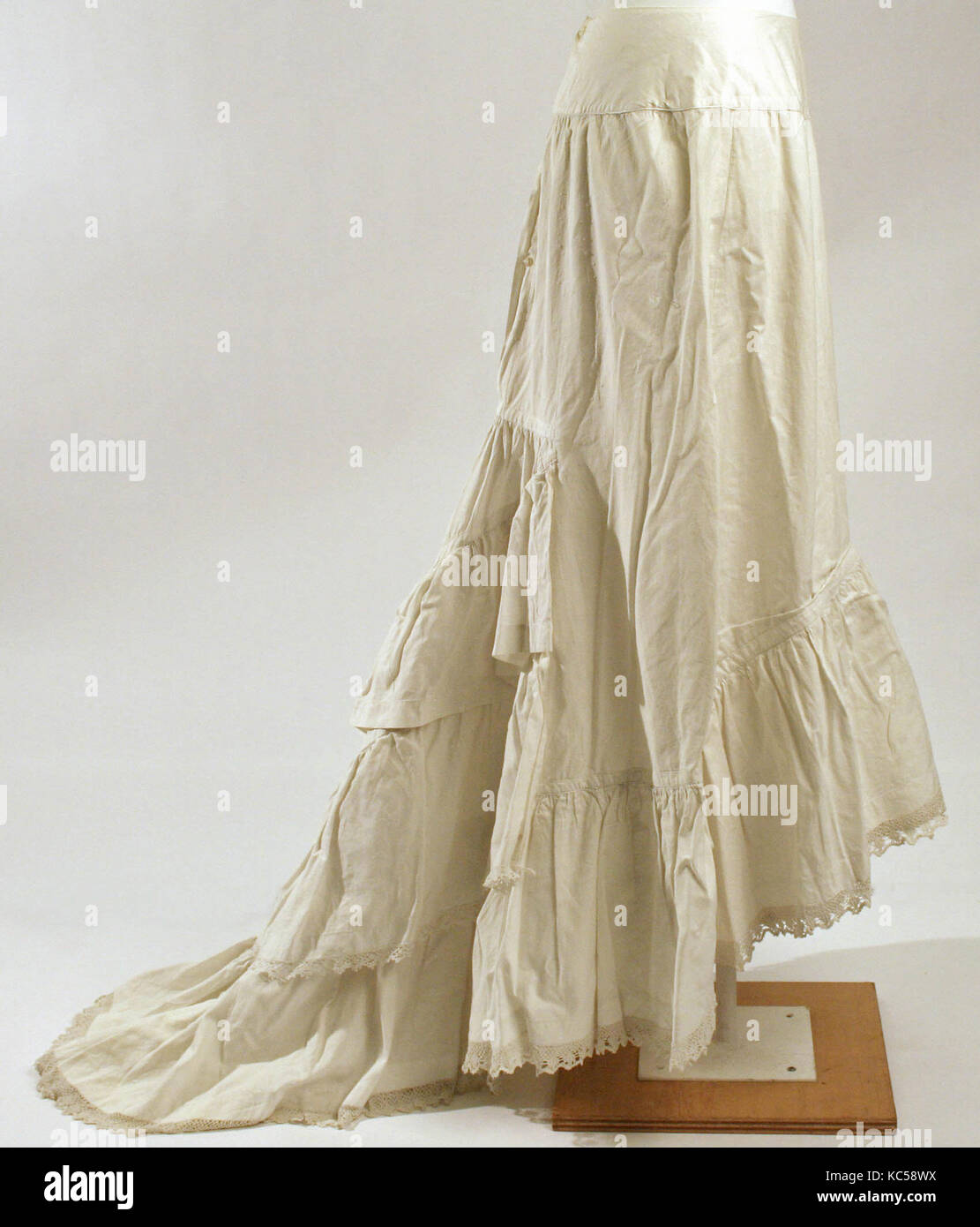 Petticoat, 1870 s - 80 s, amerikanische oder europäische, Baumwolle Stockfoto