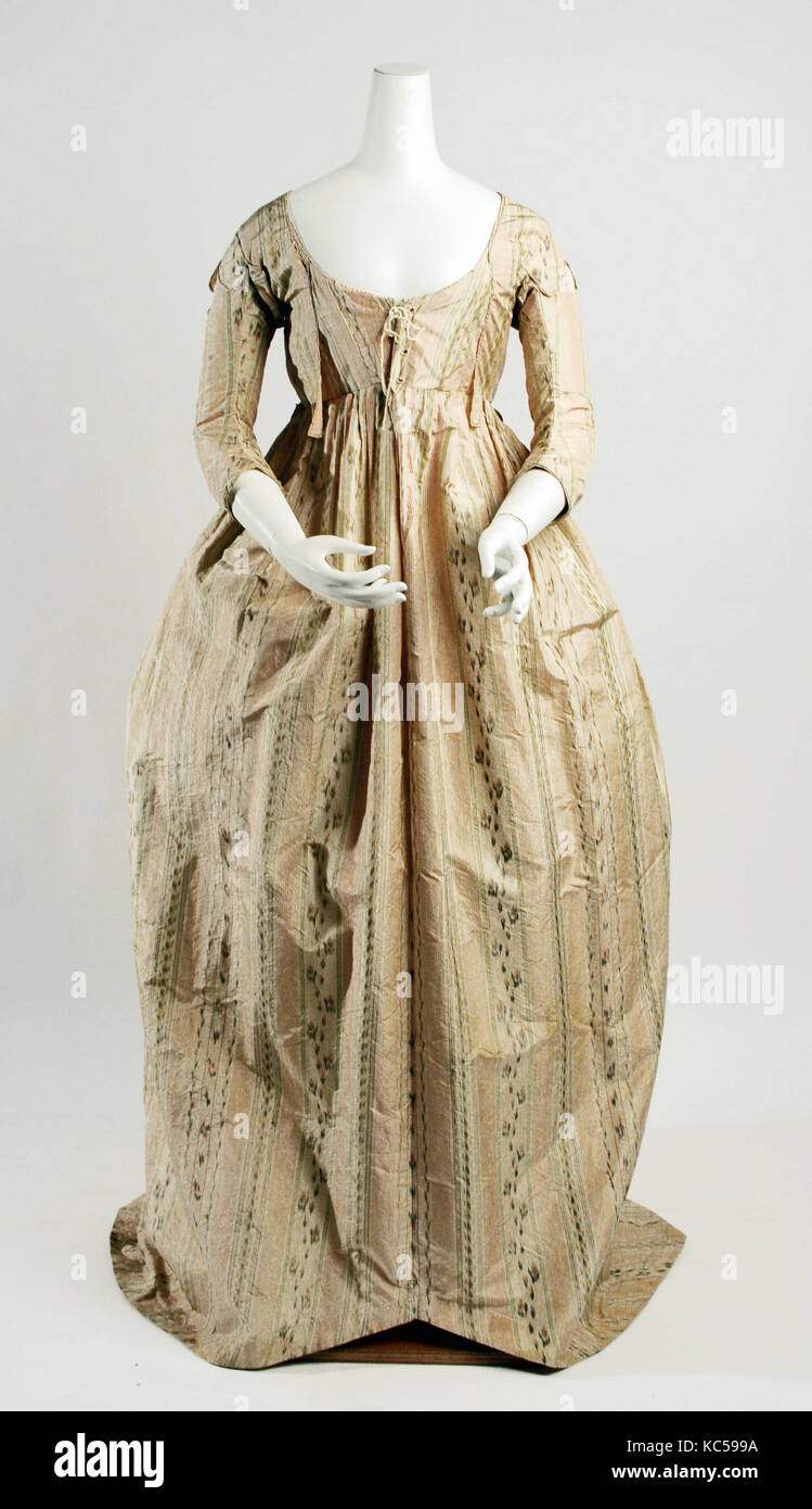 Kleid, 1796-99, Französisch, Seide Stockfoto