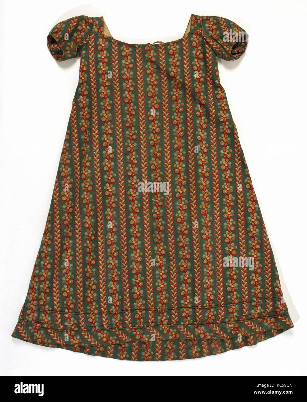 Kleid, Anfang des 19. Jahrhunderts, Amerikanische, Baumwolle Stockfoto