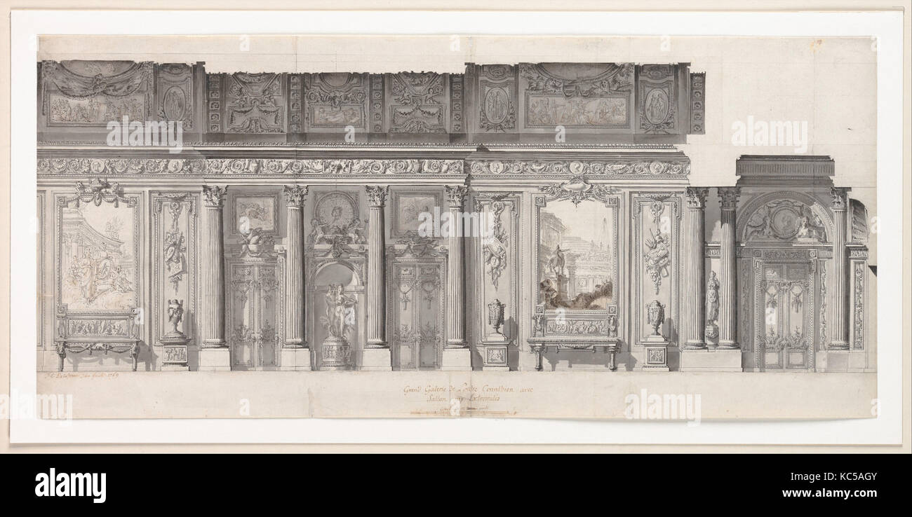 Design für ein "Grande Galerie", Jean Charles Delafosse, 1769 Stockfoto