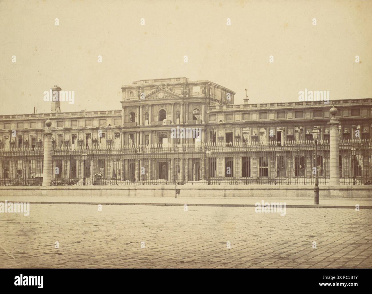 Der Jardin des Tuileries nach der Kommune, Hippolyte-Auguste Collard, 1871 Stockfoto