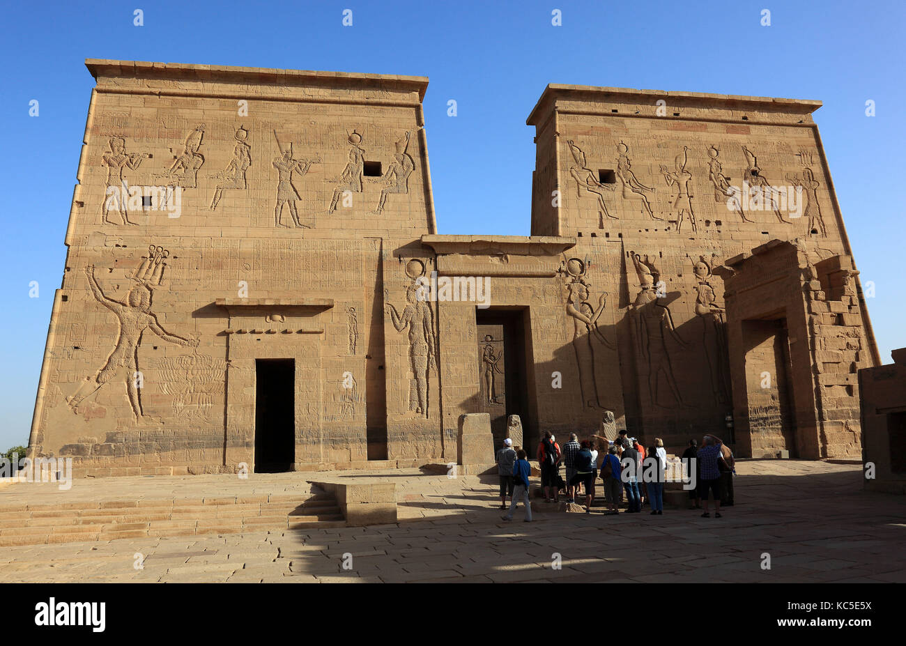 Teil der Isis Tempel von Philae auf der Insel Agilkia, Ägypten Stockfoto