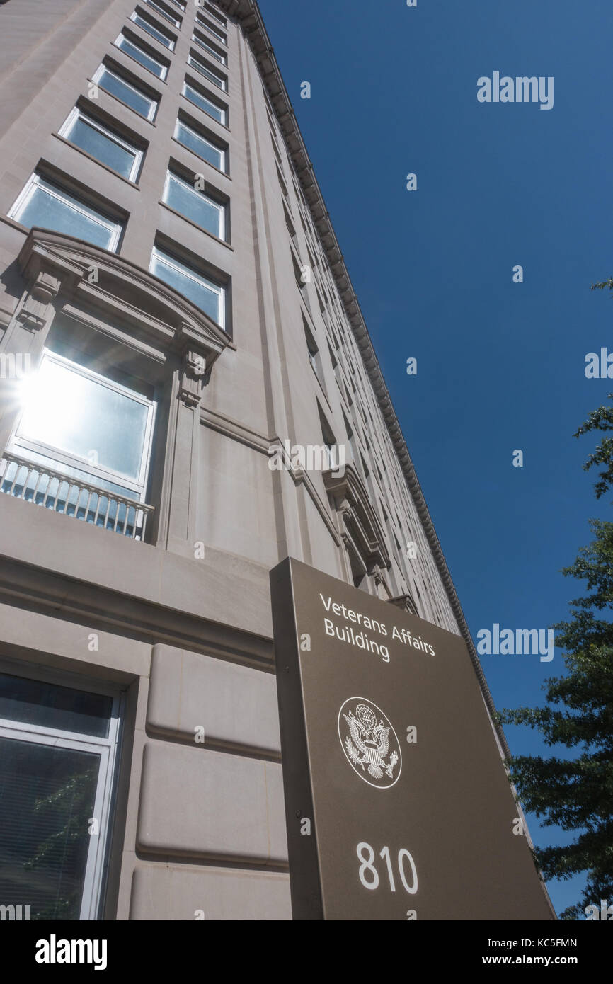 Hauptquartier der VA, US Department of Veterans Affairs, in Washington, DC; eine Kabinettsebene Abteilung der US-Regierung. Stockfoto