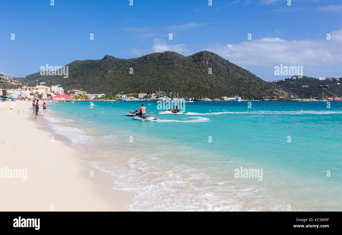 Great Bay Beach, Philipsburg, St. Maarten Stockfoto