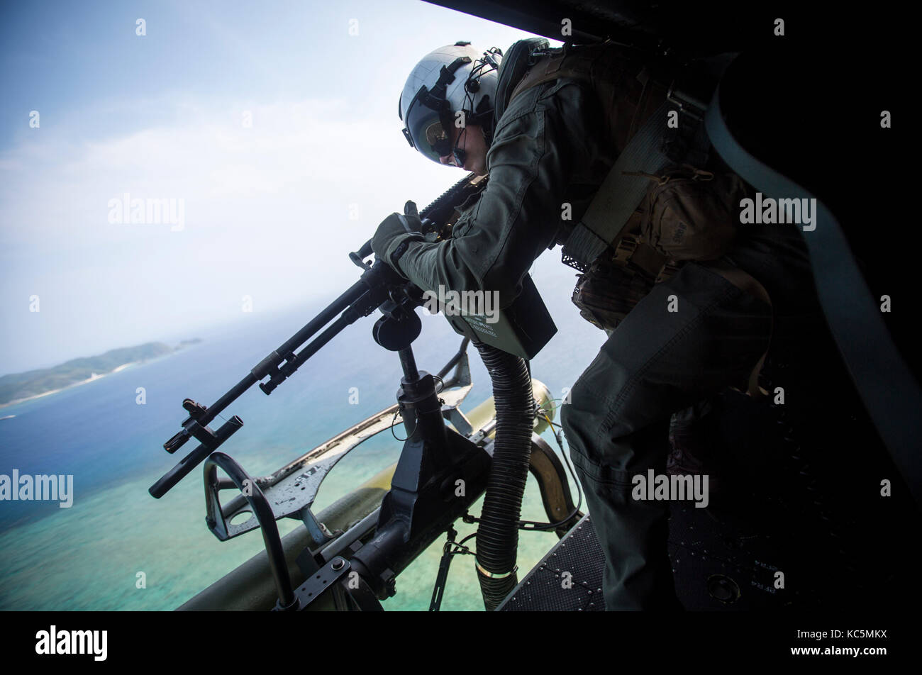 Door Gunner Stockfoto