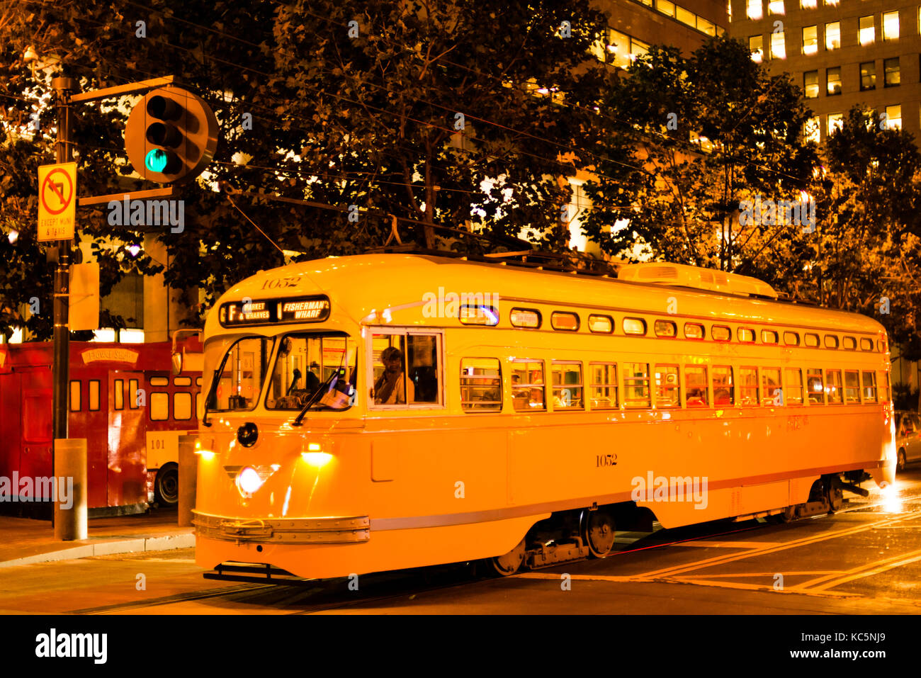 F-Markt & Werften historische Straßenbahn Linie, San Francisco, Kalifornien Stockfoto