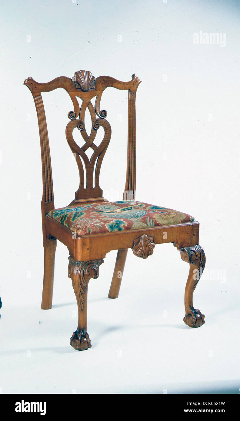 Side Chair, 1755-90, in Philadelphia, Pennsylvania, USA, US-amerikanischen, Ahorn, weißer Zeder, 39 1/4 x 21 3/8 Stockfoto